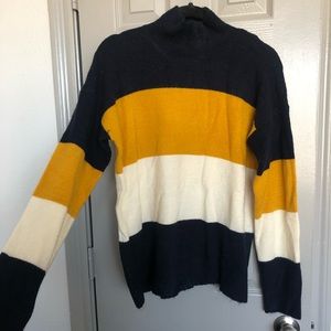 Navy colorblock sweater
